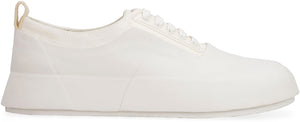 Rubber and leather low-top sneakers-1